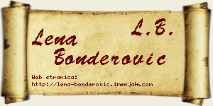 Lena Bonderović vizit kartica